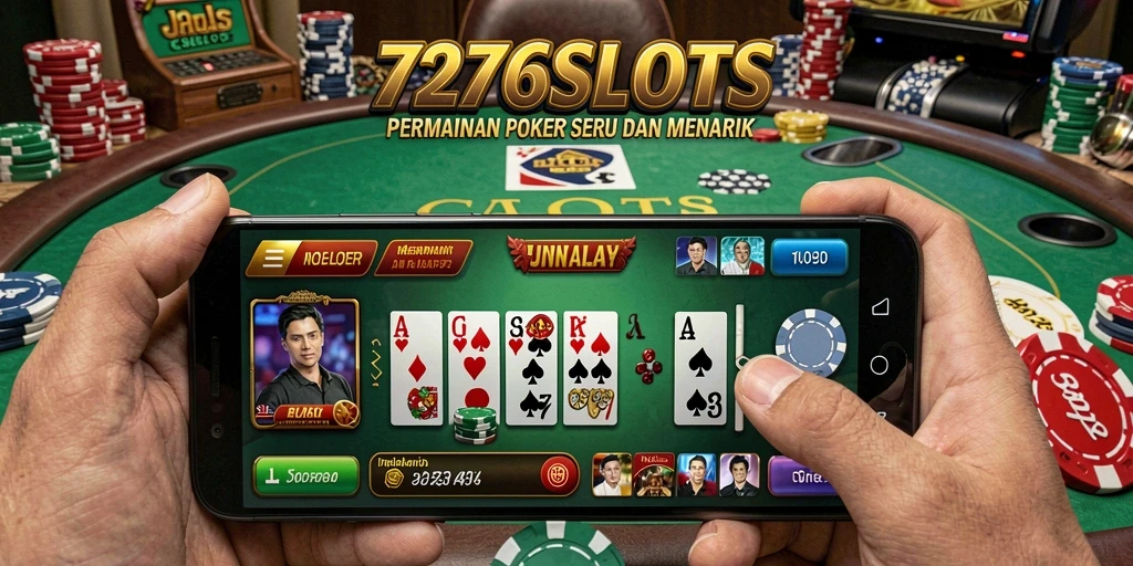 Screenshot utama 7276SLOTS menampilkan aksi seru permainan Poker.