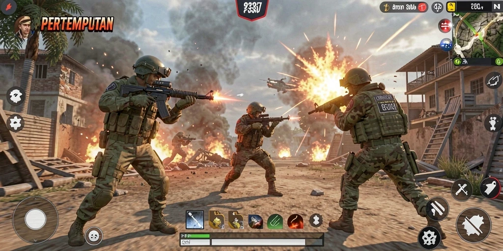 Gameplay 93337 yang intens dan mendebarkan.