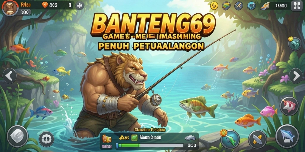 Tampilan gameplay BANTENG69 yang mendebarkan saat memancing.