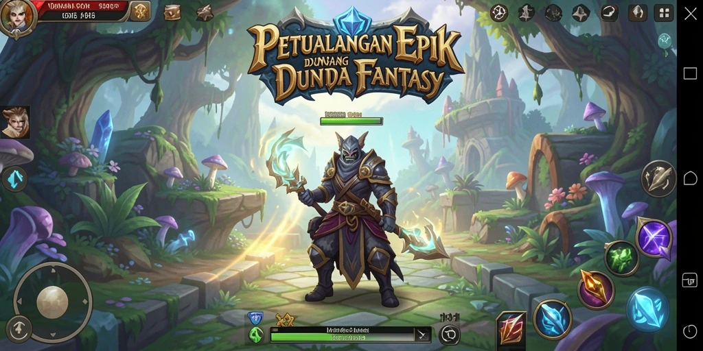 Tampilan gameplay menakjubkan D06 di dunia fantasi RPG.