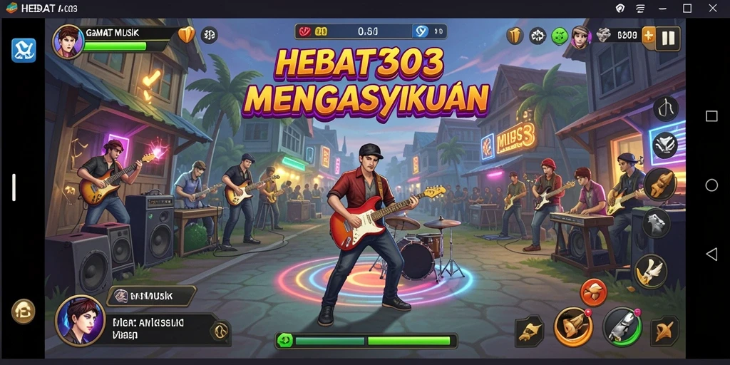 Gameplay seru HEBAT303 dengan berbagai genre musik.