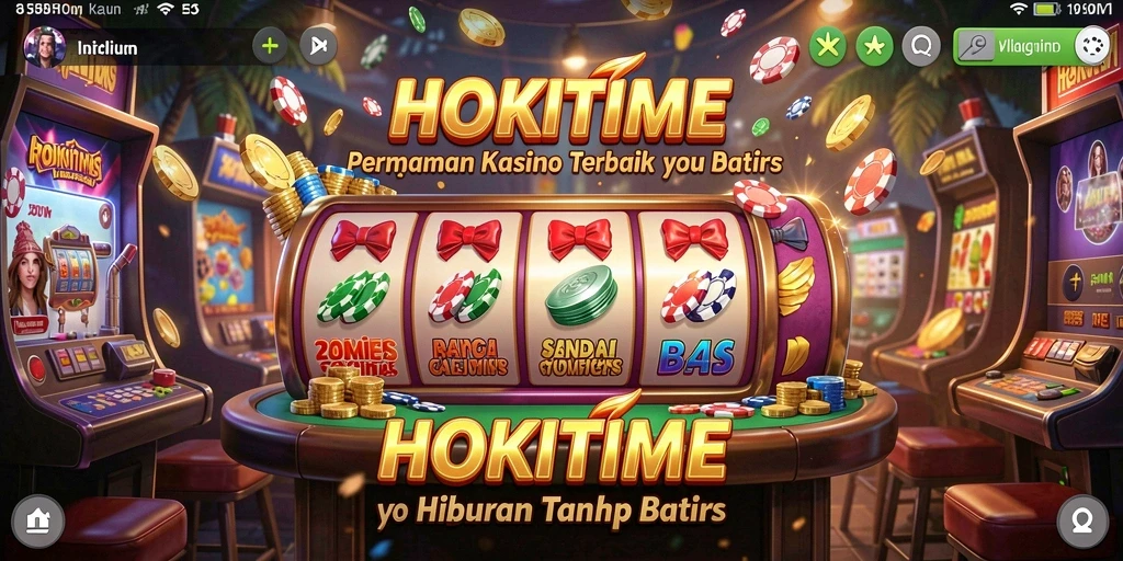 Tampilan menarik dari HOKITIME yang menawarkan berbagai permainan Kasino.