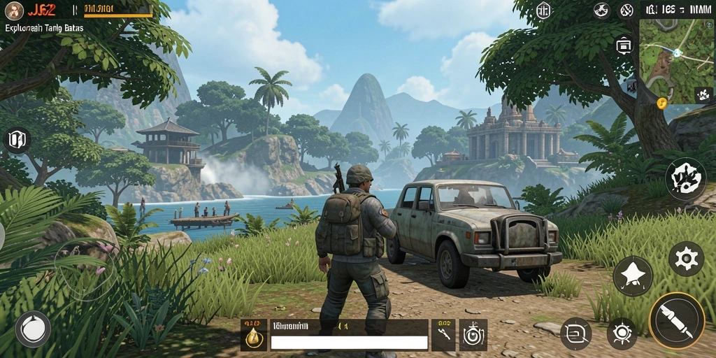 Tampilan gameplay Open World JJ62 yang menakjubkan dan interaktif.