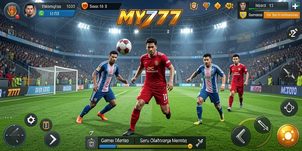Tampilkan gameplay MY777 dengan aksi olahraga seru.