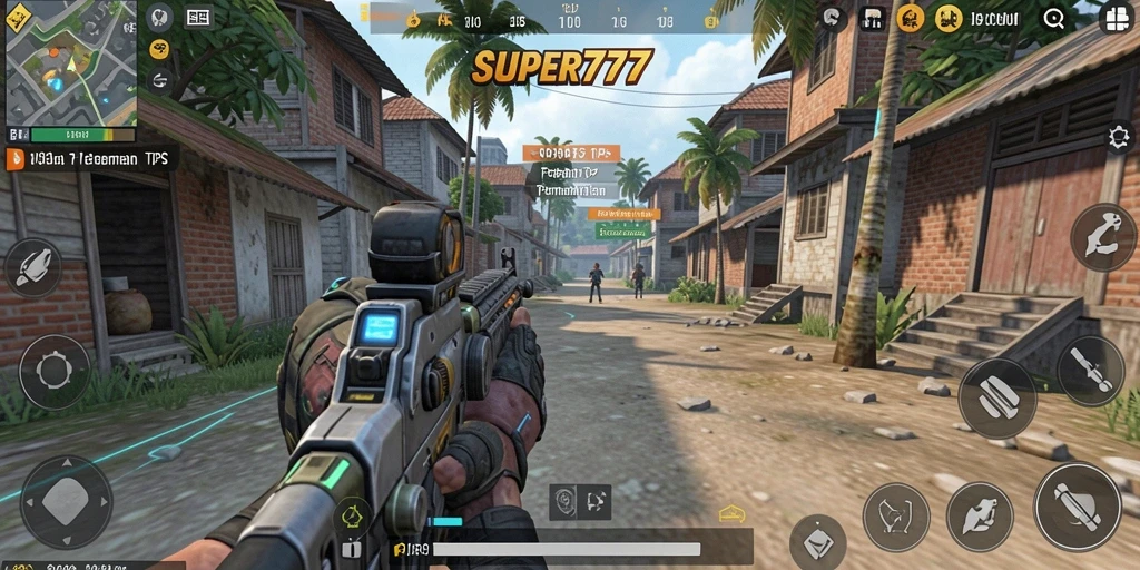 Tangkapan layar SUPER777 menampilkan aksi mendebarkan dalam permainan TPS.