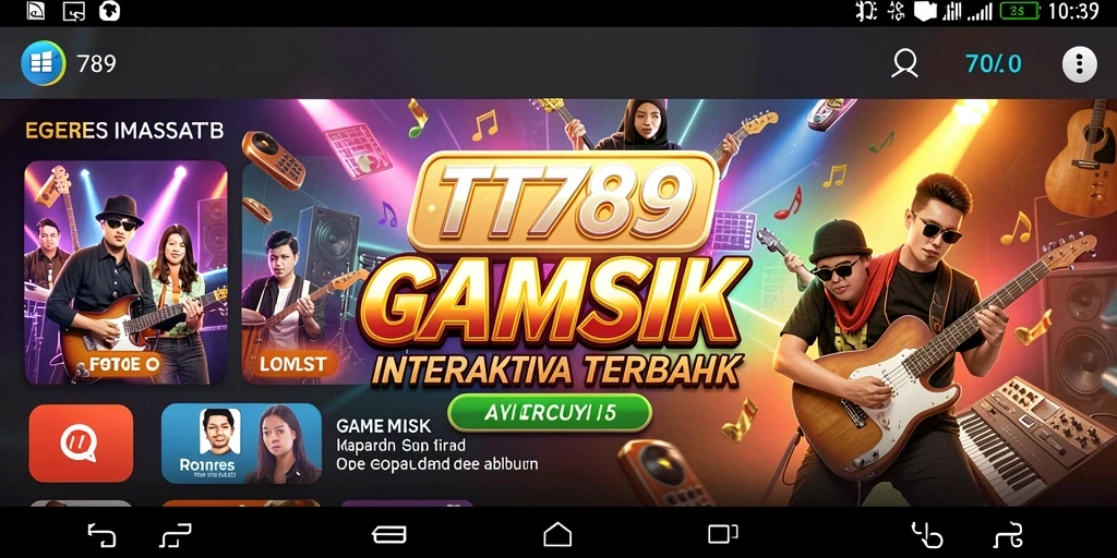 Screenshot dari gameplay TT789 yang menampilkan serunya bermain musik.